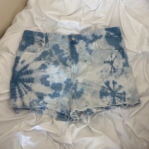 Blue Tie-Dye Gap Women's Shorts